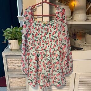 Girls Floral Jumper/ Shorts